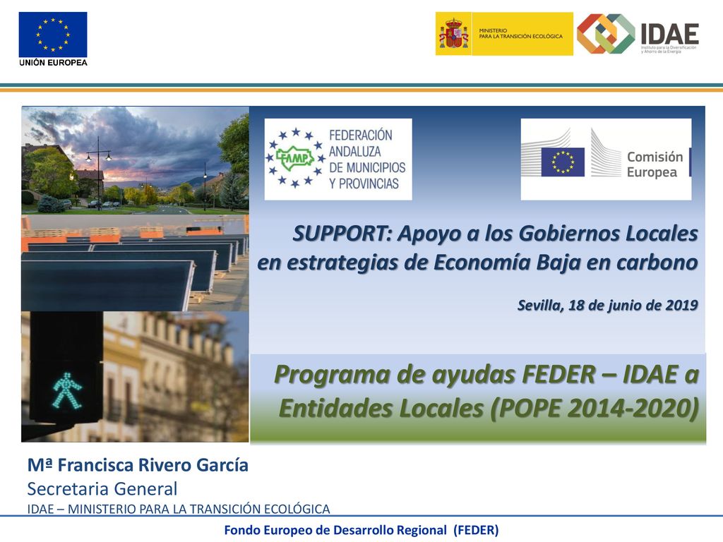 Programa de ayudas FEDER – IDAE a Entidades Locales (POPE )