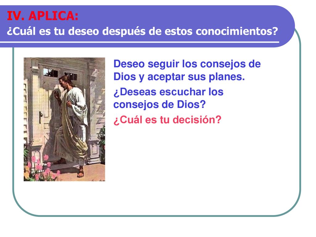 IV. APLICA: ¿Cuál es tu deseo después de estos conocimientos