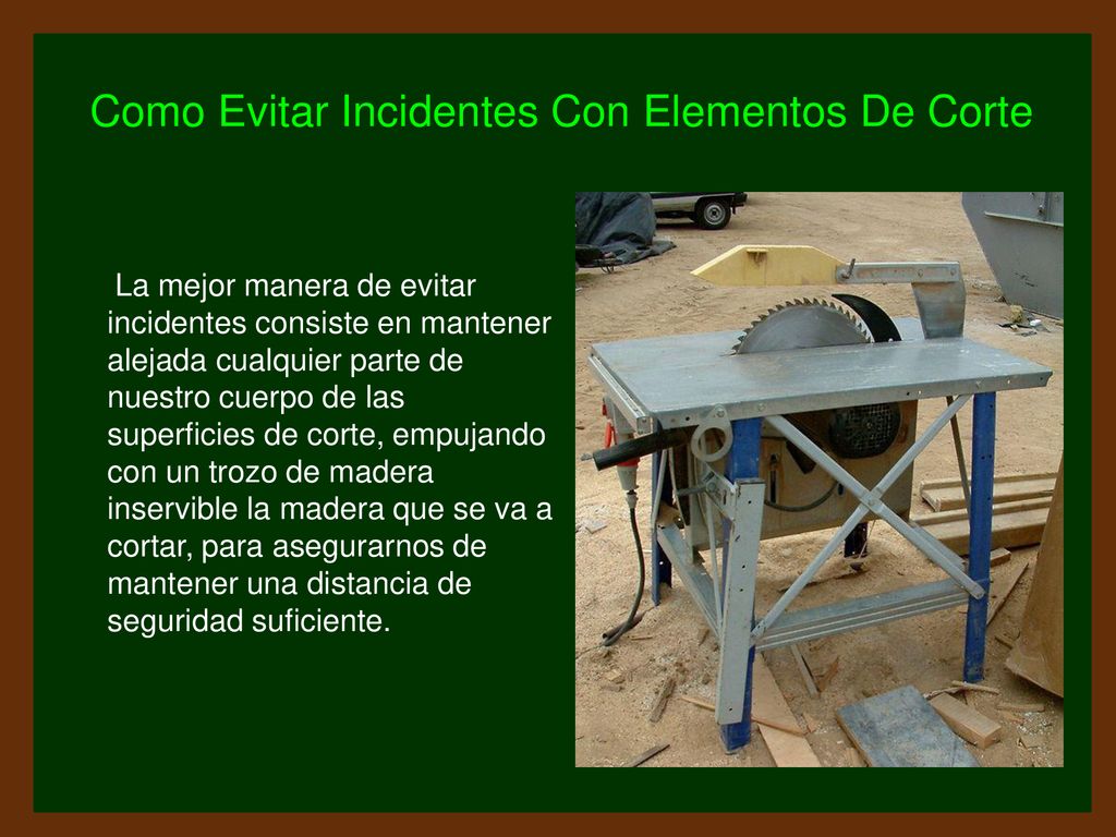 Como Evitar Incidentes Con Elementos De Corte
