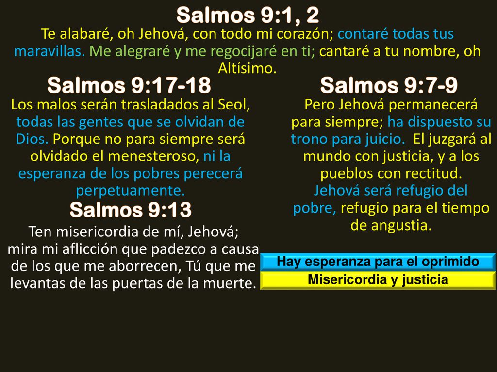 Hay esperanza para el oprimido Misericordia y justicia