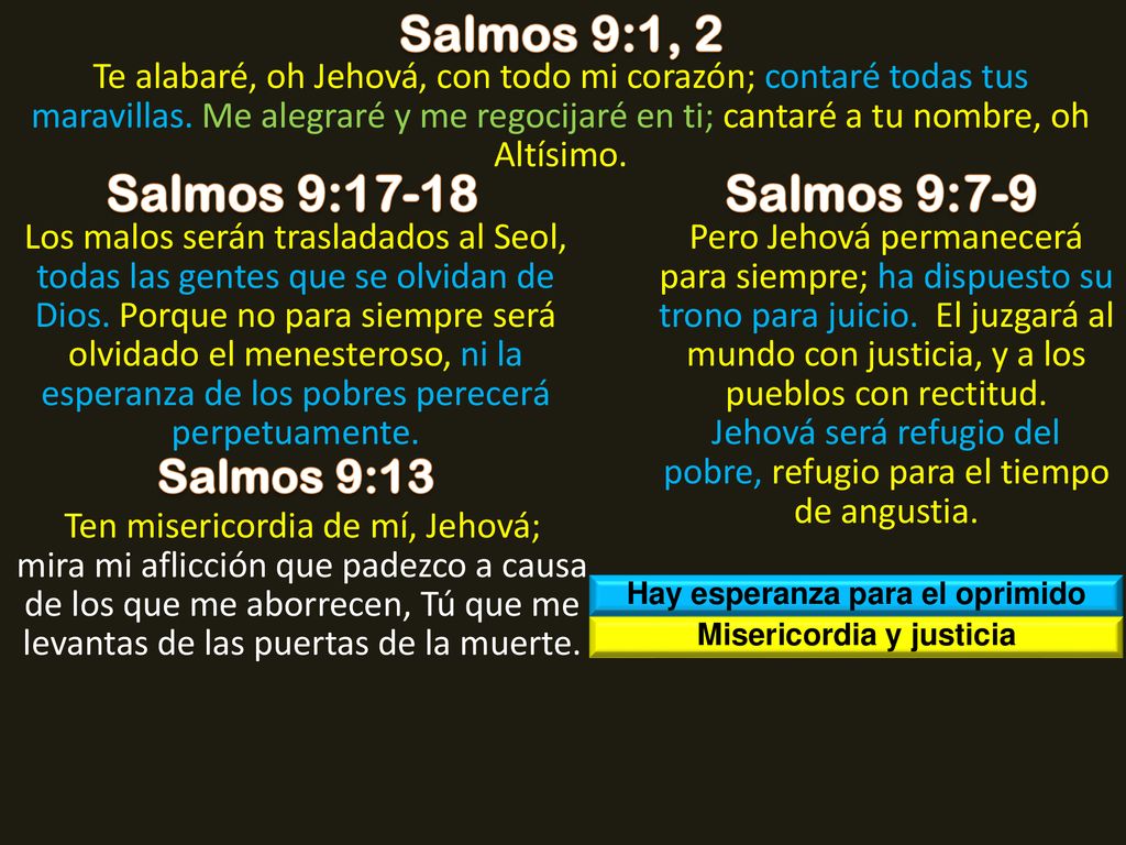 Hay esperanza para el oprimido Misericordia y justicia