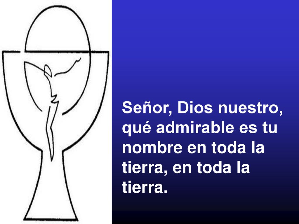 Señor, Dios nuestro, qué admirable es tu nombre en toda la tierra, en toda la tierra.