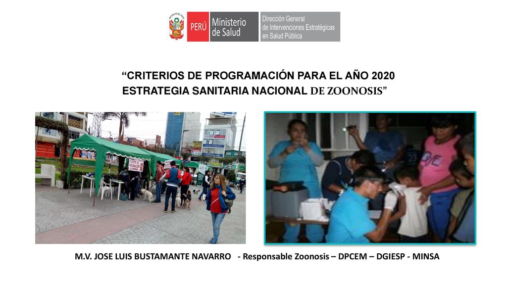 CRITERIOS DE PROGRAMACIÓN PARA EL AÑO 2020 ESTRATEGIA SANITARIA NACIONAL DE ZOONOSIS