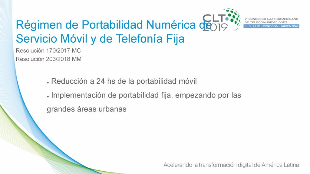 Régimen de Portabilidad Numérica de Servicio Móvil y de Telefonía Fija