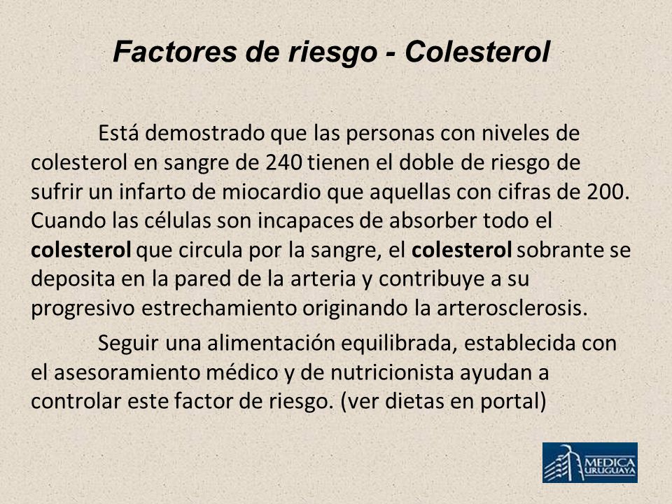 Factores de riesgo - Colesterol