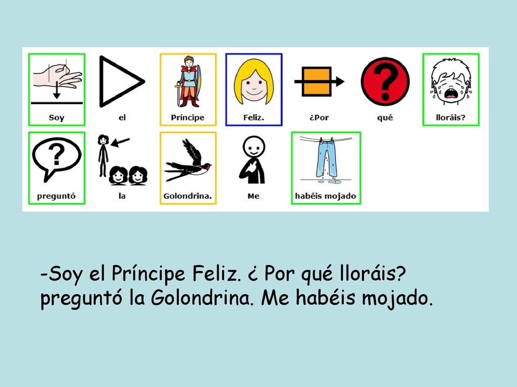 -Soy el Príncipe Feliz. ¿ Por qué lloráis