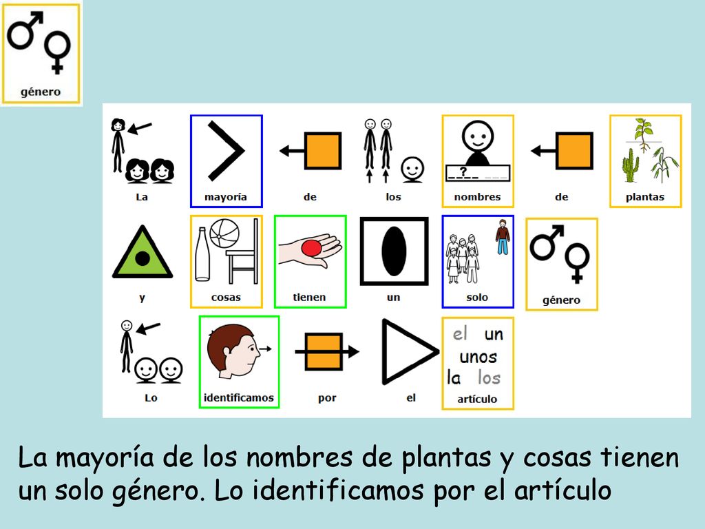 La mayoría de los nombres de plantas y cosas tienen un solo género