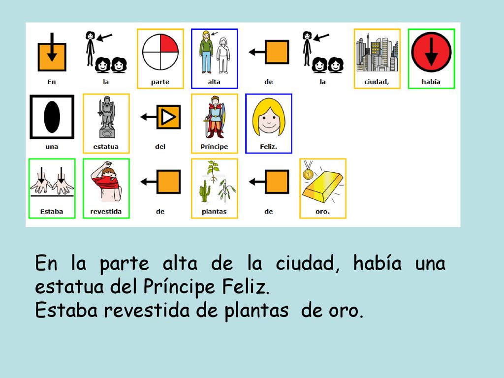 En la parte alta de la ciudad, había una estatua del Príncipe Feliz.