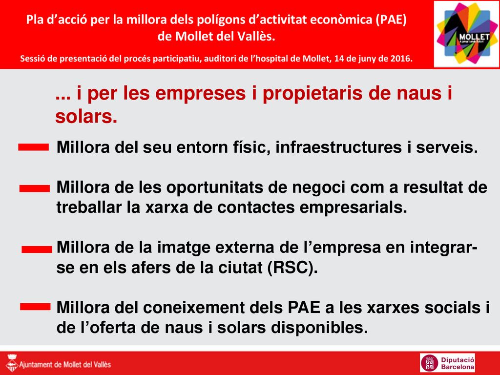 ... i per les empreses i propietaris de naus i solars.