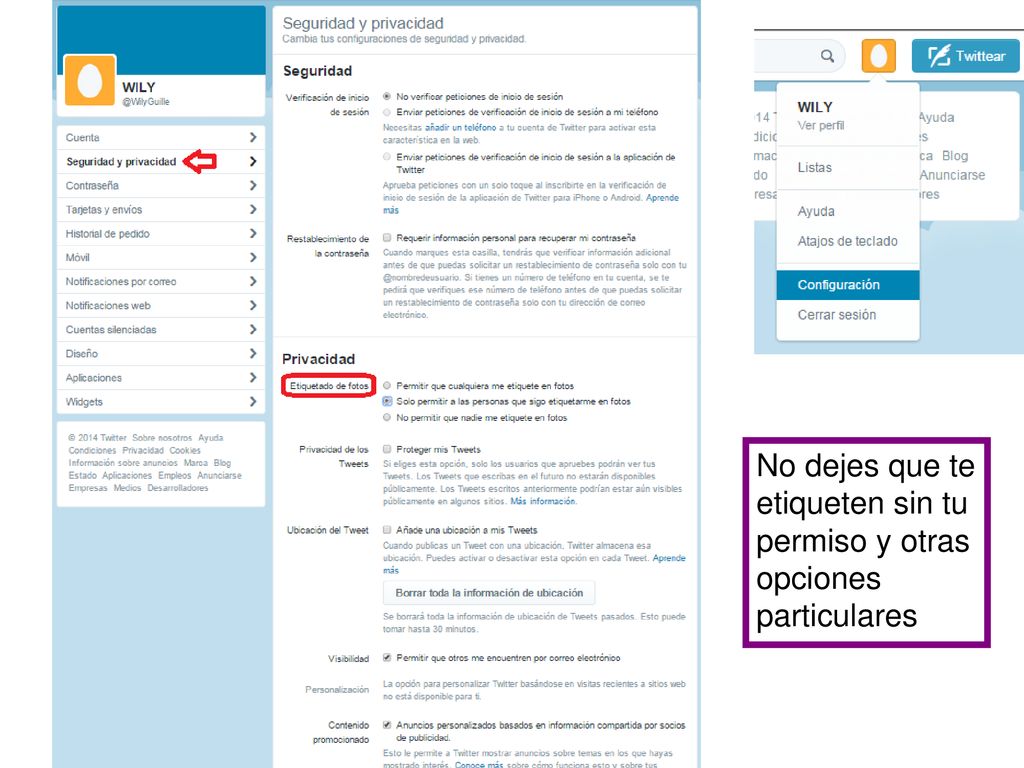 No dejes que te etiqueten sin tu permiso y otras opciones particulares