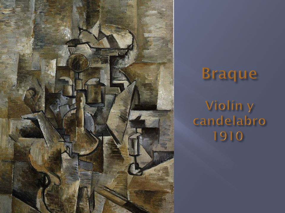 Braque Violín y candelabro 1910