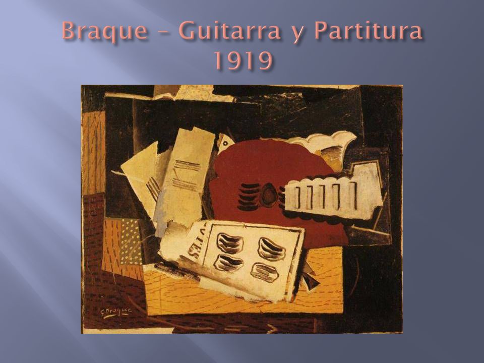 Braque – Guitarra y Partitura 1919