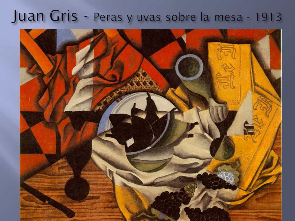 Juan Gris - Peras y uvas sobre la mesa