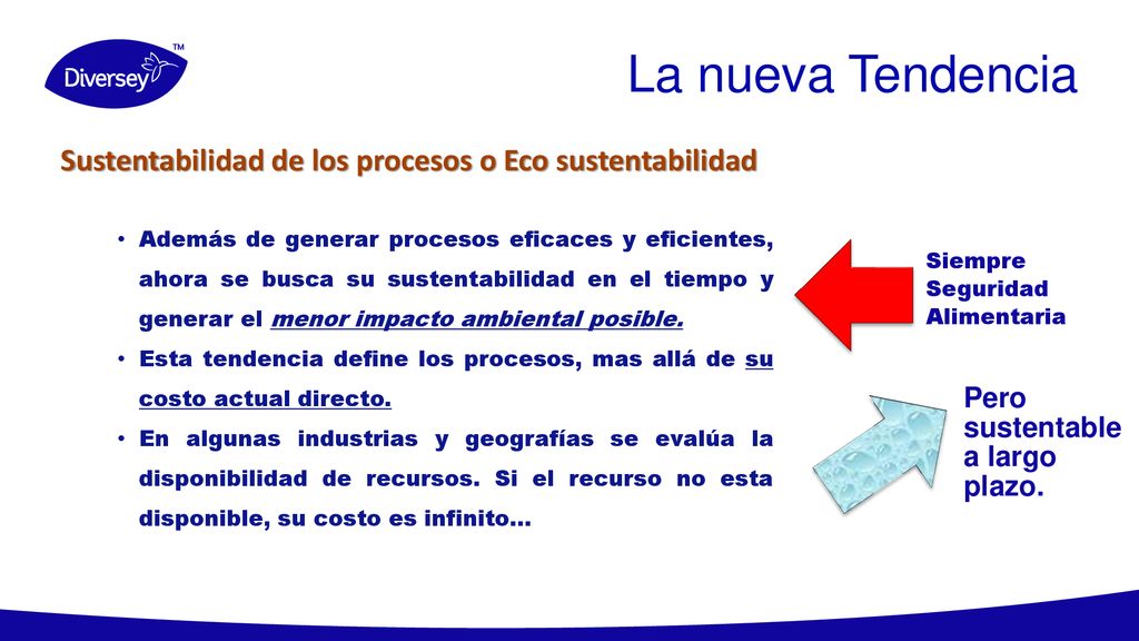 La nueva Tendencia Sustentabilidad de los procesos o Eco sustentabilidad.