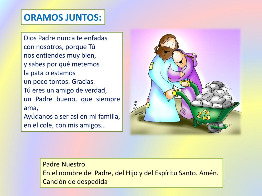 ORAMOS JUNTOS: Dios Padre nunca te enfadas con nosotros, porque Tú