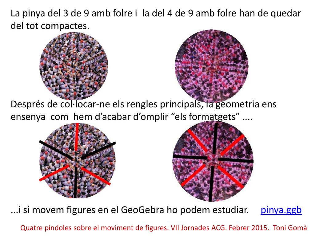 ...i si movem figures en el GeoGebra ho podem estudiar. pinya.ggb