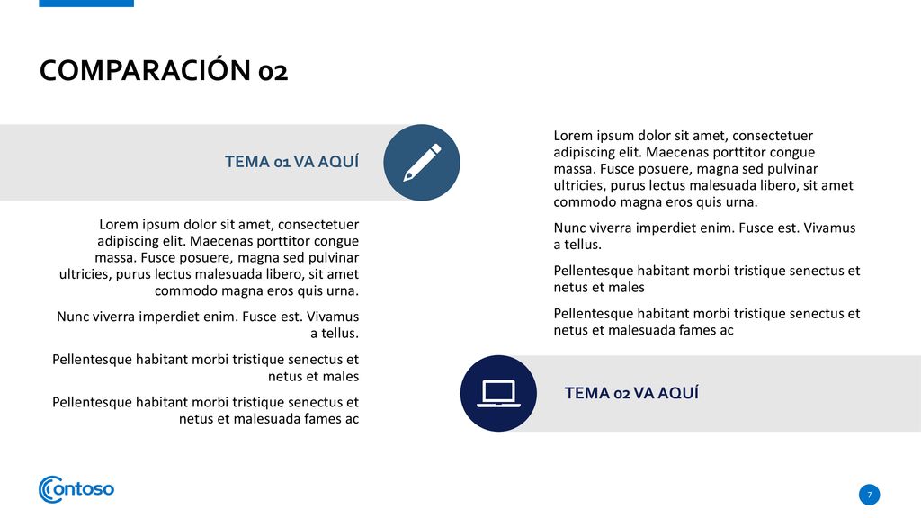 Comparación 02 Tema 01 va aquí Tema 02 va aquí