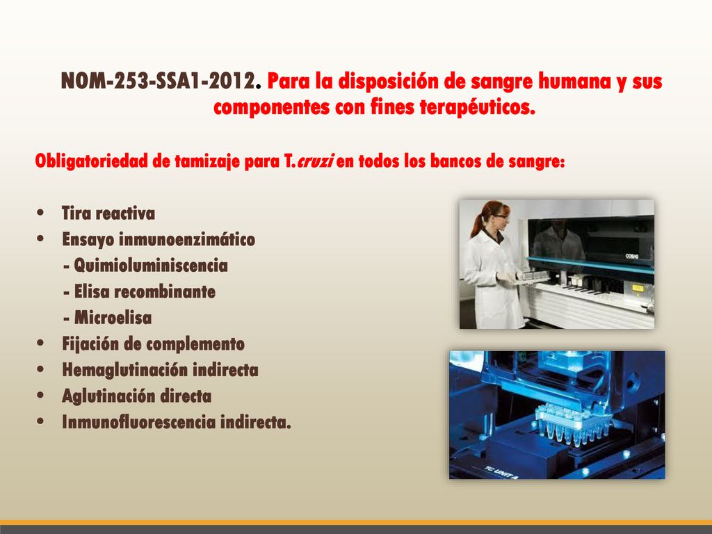 NOM-253-SSA Para la disposición de sangre humana y sus componentes con fines terapéuticos.