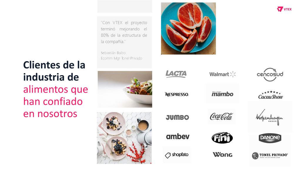 Clientes de la industria de alimentos que han confiado en nosotros