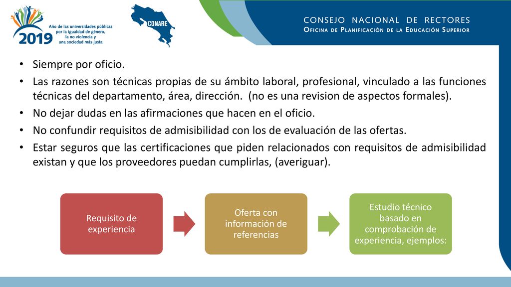 No dejar dudas en las afirmaciones que hacen en el oficio.