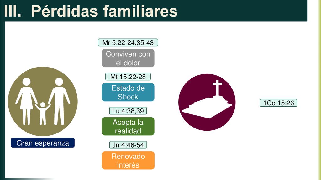 Pérdidas familiares Conviven con el dolor Estado de Shock