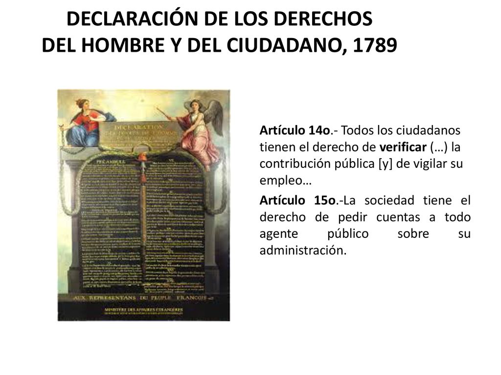 DECLARACIÓN DE LOS DERECHOS DEL HOMBRE Y DEL CIUDADANO, 1789