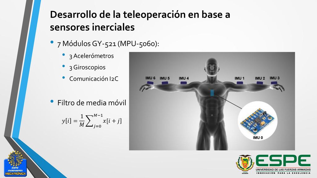 Desarrollo de la teleoperación en base a sensores inerciales