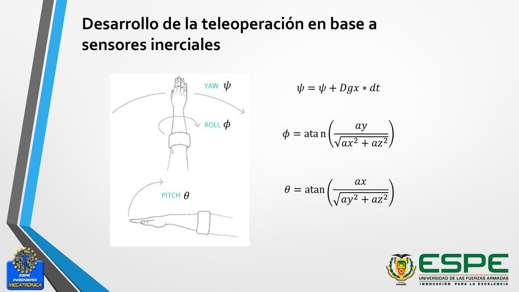 Desarrollo de la teleoperación en base a sensores inerciales