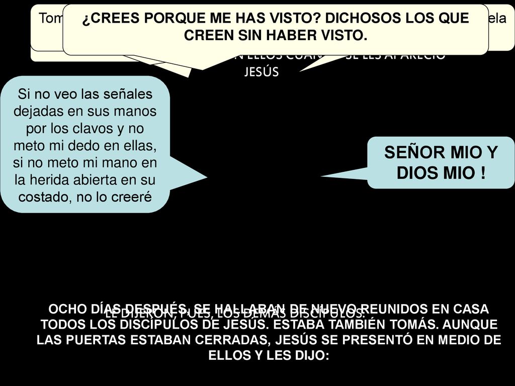 ¿CREES PORQUE ME HAS VISTO DICHOSOS LOS QUE CREEN SIN HABER VISTO.