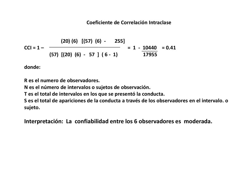 Coeficiente de Correlación Intraclase - ppt descargar