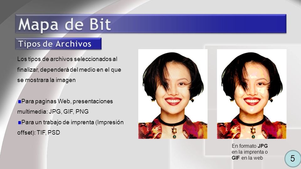 Mapa de Bit Tipos de Archivos 5
