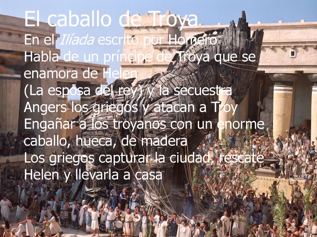 El caballo de Troya En el Ilíada escrito por Homero