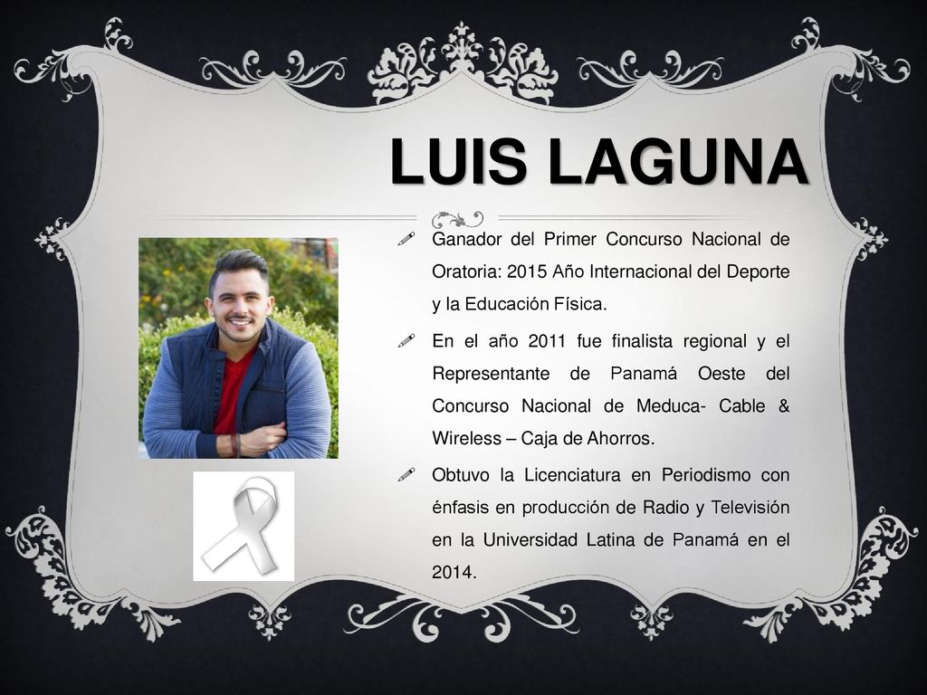LUIS LAGUNA Ganador del Primer Concurso Nacional de Oratoria: 2015 Año Internacional del Deporte y la Educación Física.