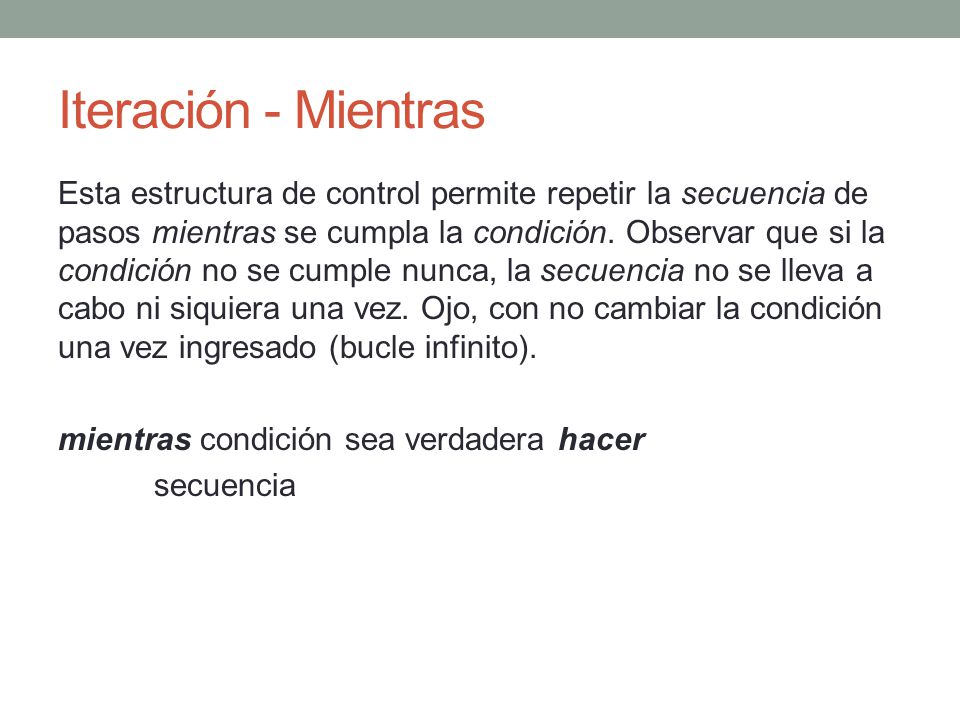 Iteración - Mientras