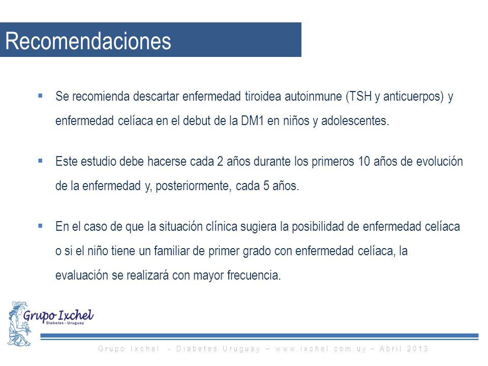 Grupo Ixchel - Diabetes Uruguay –   – Abril 2013