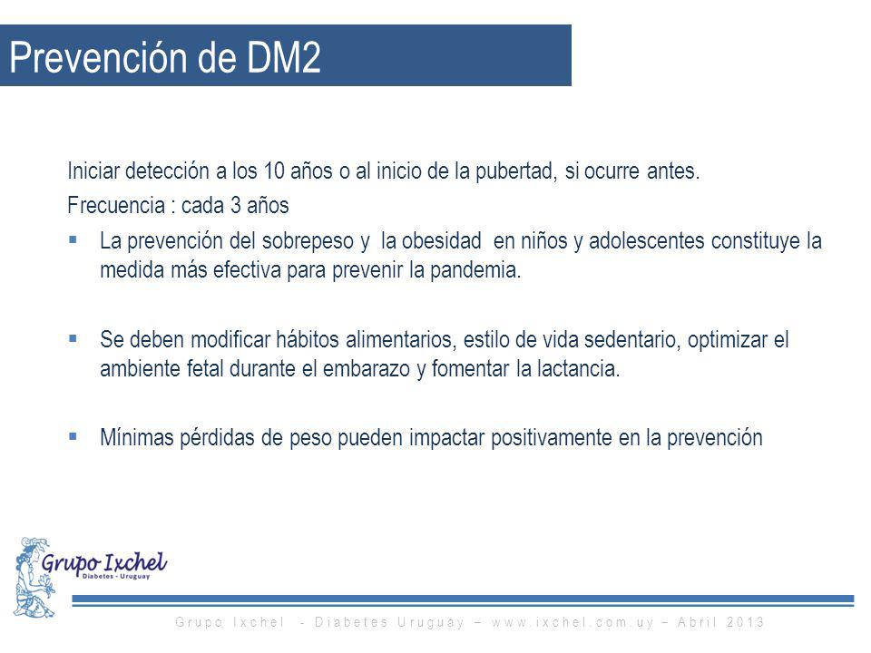 Grupo Ixchel - Diabetes Uruguay –   – Abril 2013
