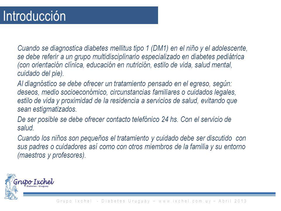 Grupo Ixchel - Diabetes Uruguay –   – Abril 2013