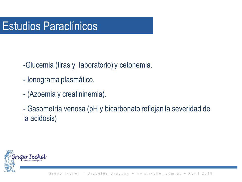 Grupo Ixchel - Diabetes Uruguay –   – Abril 2013