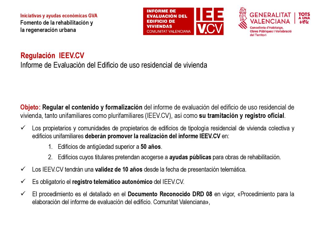 Informe de Evaluación del Edificio de uso residencial de vivienda