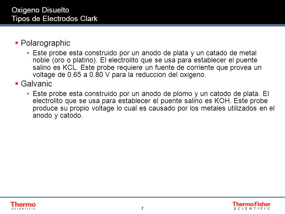 Oxigeno Disuelto Tipos de Electrodos Clark