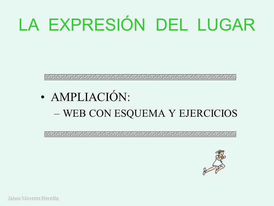 LA EXPRESIÓN DEL LUGAR AMPLIACIÓN: WEB CON ESQUEMA Y EJERCICIOS