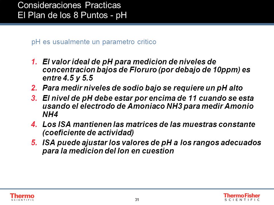 Consideraciones Practicas El Plan de los 8 Puntos - pH