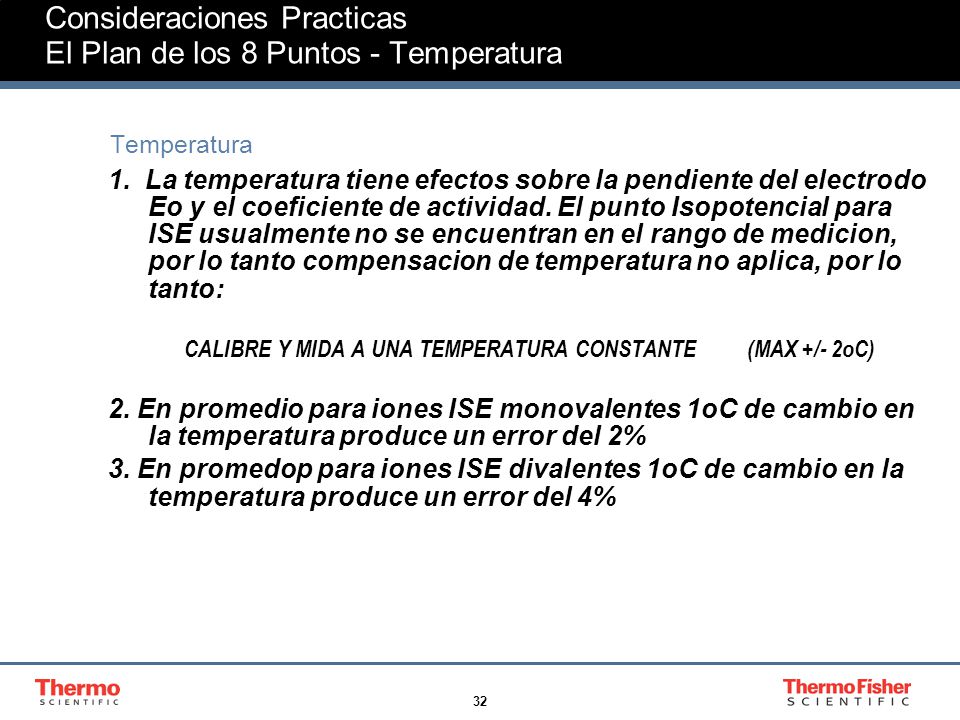 Consideraciones Practicas El Plan de los 8 Puntos - Temperatura