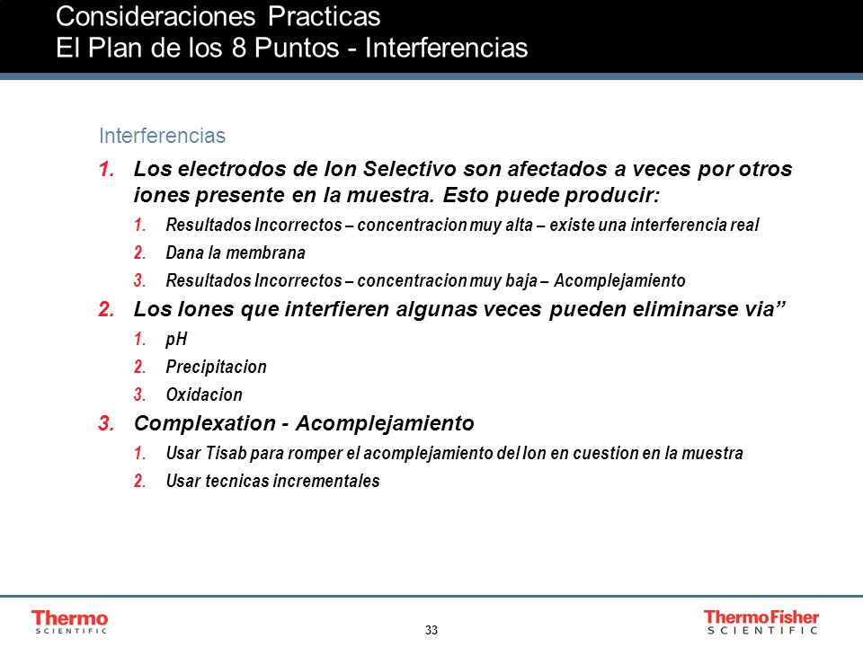 Consideraciones Practicas El Plan de los 8 Puntos - Interferencias