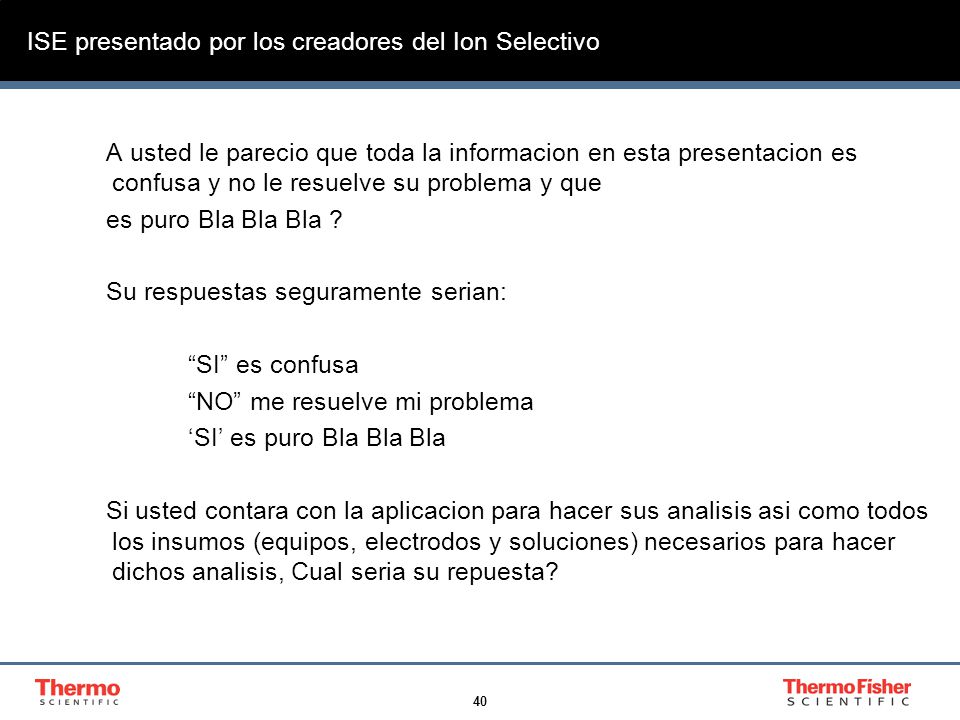 ISE presentado por los creadores del Ion Selectivo