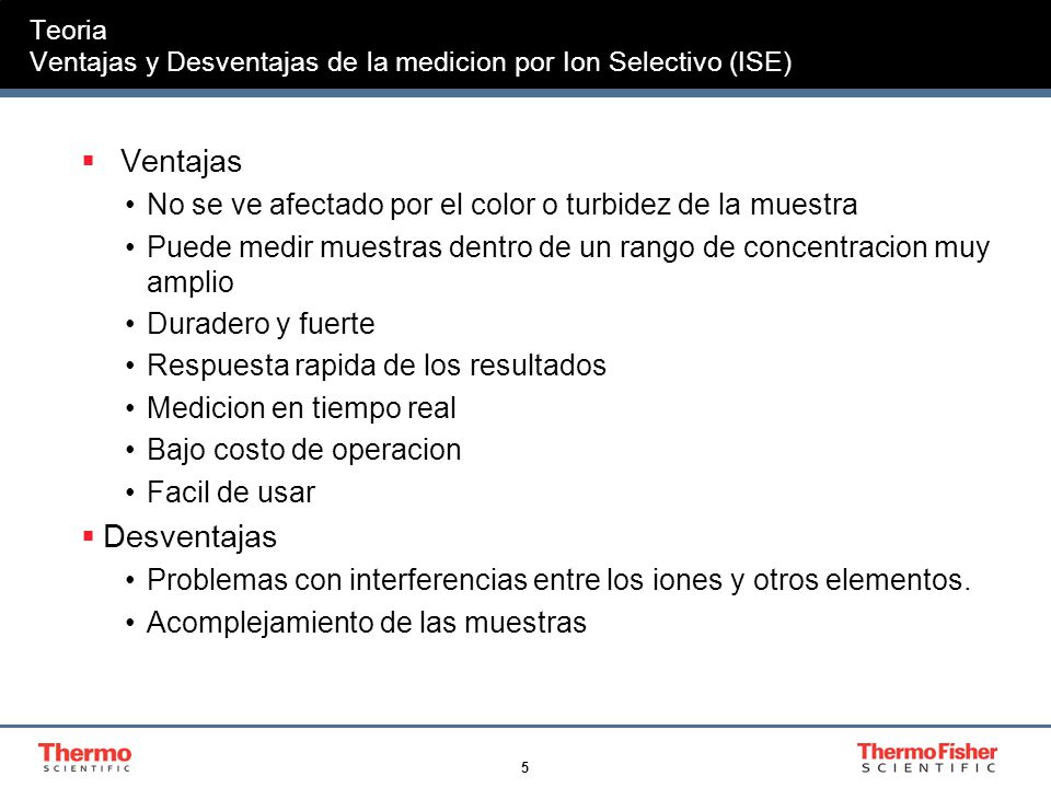 Teoria Ventajas y Desventajas de la medicion por Ion Selectivo (ISE)