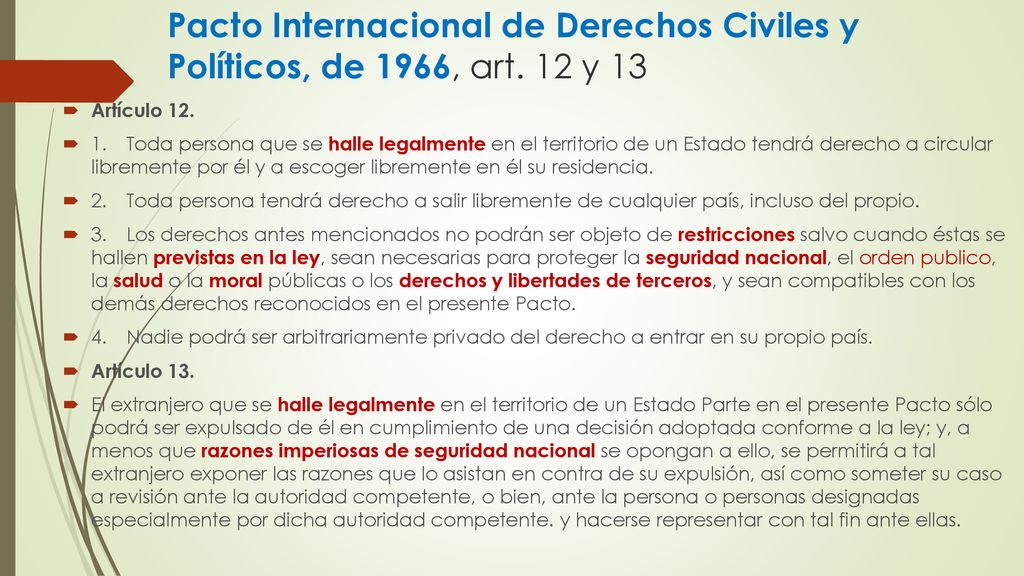 Pacto Internacional de Derechos Civiles y Políticos, de 1966, art