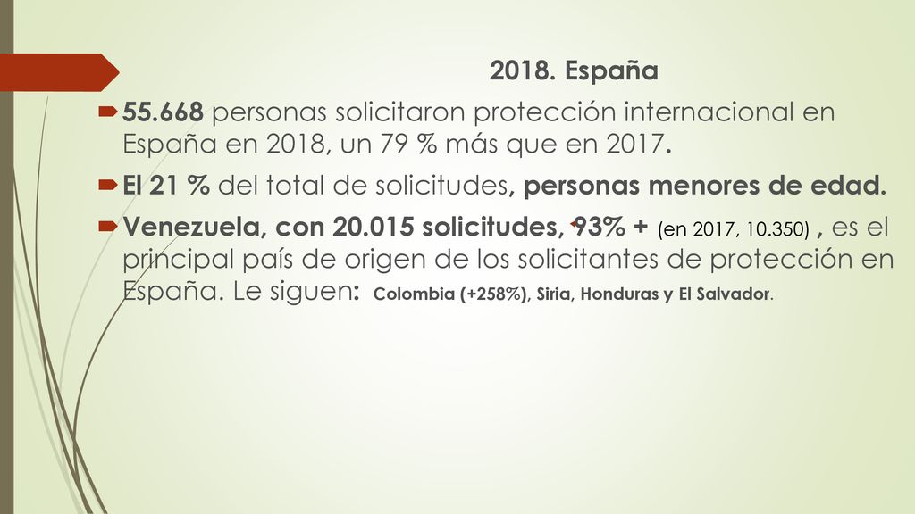 2018. España personas solicitaron protección internacional en España en 2018, un 79 % más que en