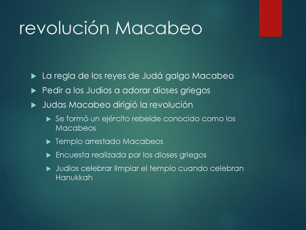 revolución Macabeo La regla de los reyes de Judá galgo Macabeo
