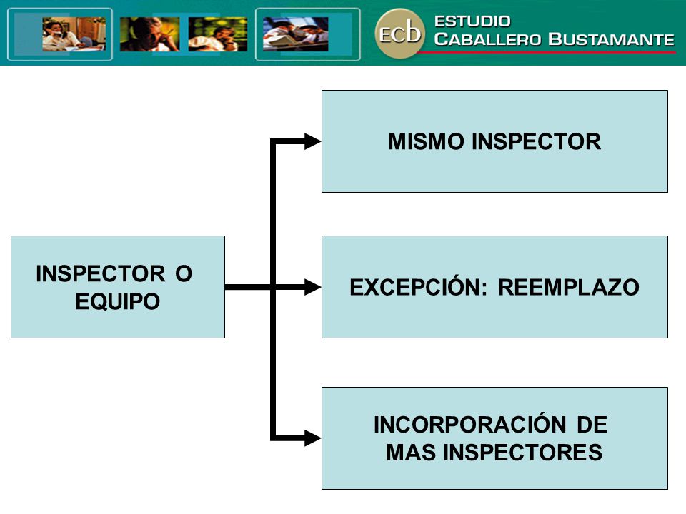 MISMO INSPECTOR INSPECTOR O EQUIPO EXCEPCIÓN: REEMPLAZO INCORPORACIÓN DE MAS INSPECTORES